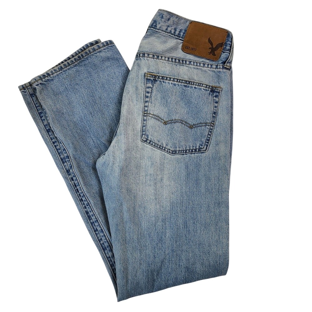 American Eagle 30/34 Blue Straight Leg‎ Jeans Y2K Skater Indie Grunge Streetwear
